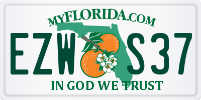 FL license plate EZWS37