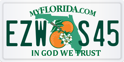 FL license plate EZWS45