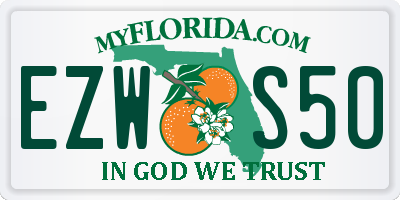 FL license plate EZWS50