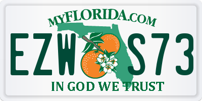 FL license plate EZWS73