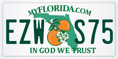 FL license plate EZWS75