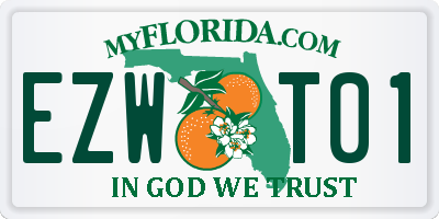 FL license plate EZWT01