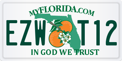 FL license plate EZWT12