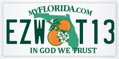 FL license plate EZWT13