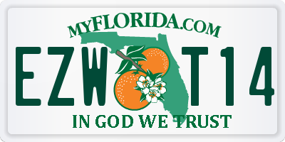 FL license plate EZWT14