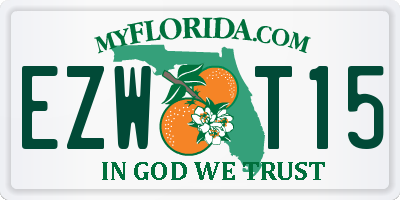 FL license plate EZWT15