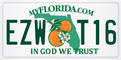 FL license plate EZWT16