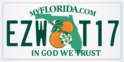 FL license plate EZWT17