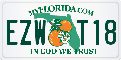 FL license plate EZWT18