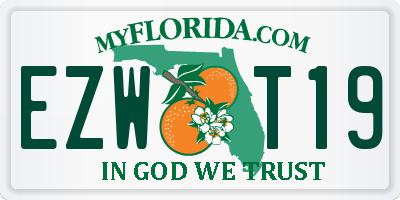 FL license plate EZWT19