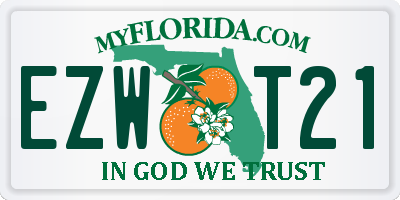 FL license plate EZWT21