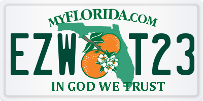 FL license plate EZWT23