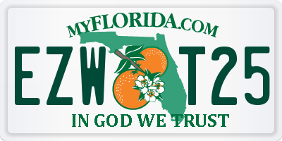 FL license plate EZWT25