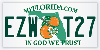 FL license plate EZWT27