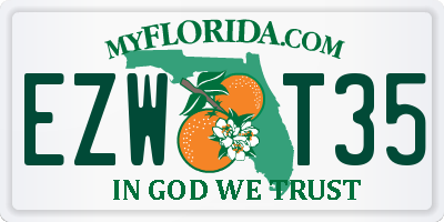 FL license plate EZWT35