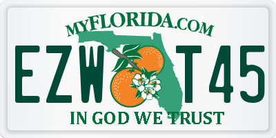 FL license plate EZWT45