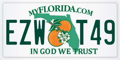 FL license plate EZWT49