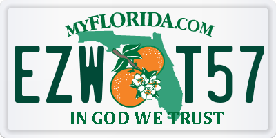 FL license plate EZWT57