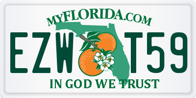 FL license plate EZWT59