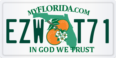 FL license plate EZWT71