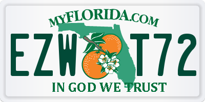 FL license plate EZWT72