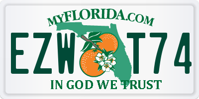 FL license plate EZWT74