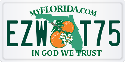 FL license plate EZWT75