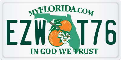 FL license plate EZWT76