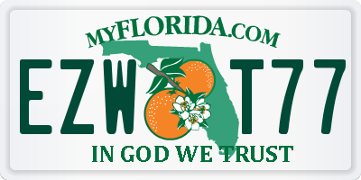 FL license plate EZWT77