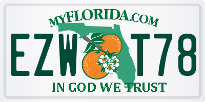 FL license plate EZWT78