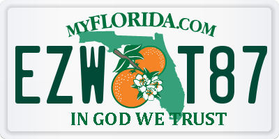 FL license plate EZWT87