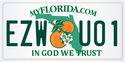 FL license plate EZWU01