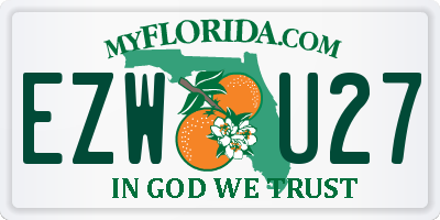 FL license plate EZWU27