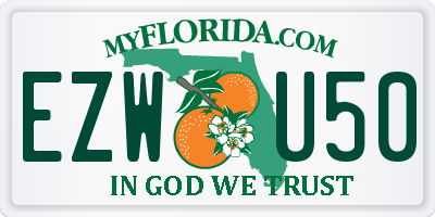 FL license plate EZWU50