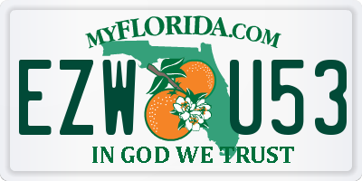 FL license plate EZWU53