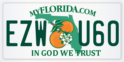 FL license plate EZWU60