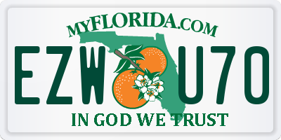 FL license plate EZWU70