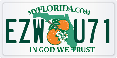 FL license plate EZWU71