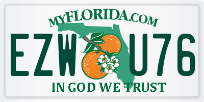 FL license plate EZWU76