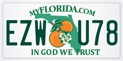 FL license plate EZWU78