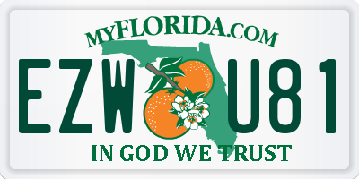 FL license plate EZWU81