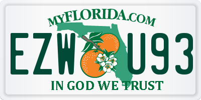 FL license plate EZWU93