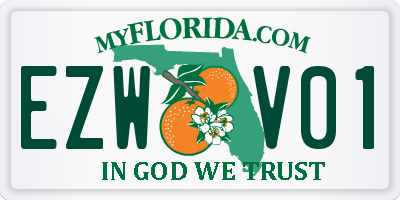 FL license plate EZWV01