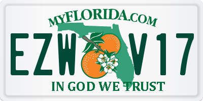 FL license plate EZWV17