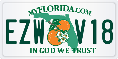 FL license plate EZWV18