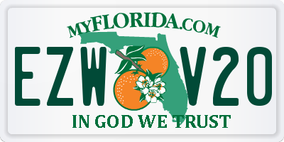 FL license plate EZWV20