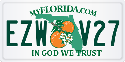 FL license plate EZWV27