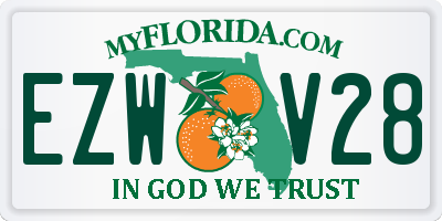 FL license plate EZWV28