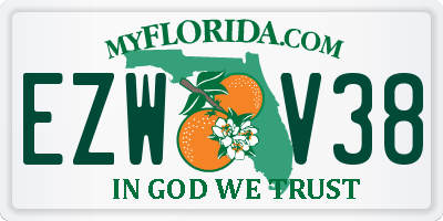 FL license plate EZWV38