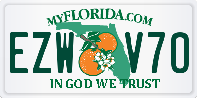 FL license plate EZWV70